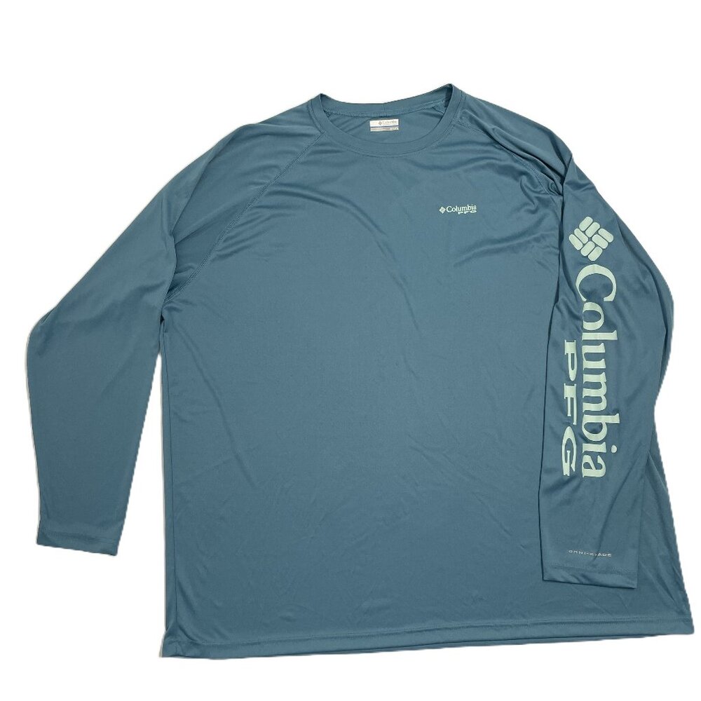 Columbia PFG Shirt Mens 4XT/4TL Omni-Shade Long Sleeve Performance Fishing